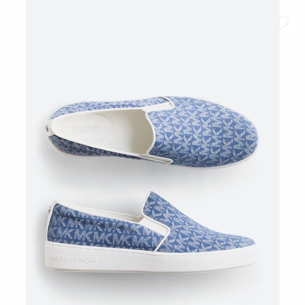Michael Kors Denim Blue Slip-On Shoes